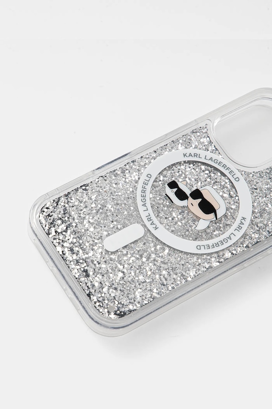 Puzdro na mobil Karl Lagerfeld iPhone 16 6.1 KLHMP16SLGKCSGH priesvitná AA00