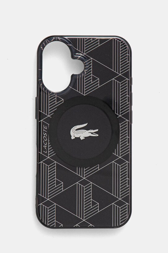 Lacoste etui pentru telefon iPhone 16 6.1 pentru telefon negru LCHMP16SUBSK