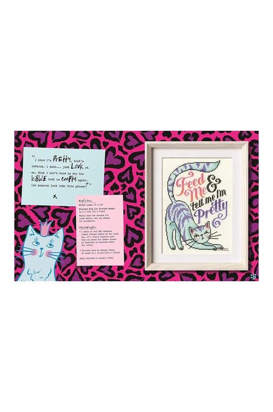 home & lifestyle książka Cross Stitch with Cattitude by Emma Congdon, English DC1011 multicolor