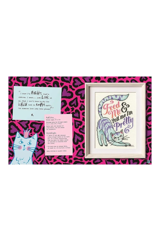 Knjiga home & lifestyle Cross Stitch with Cattitude by Emma Congdon, English DC1011 šarena