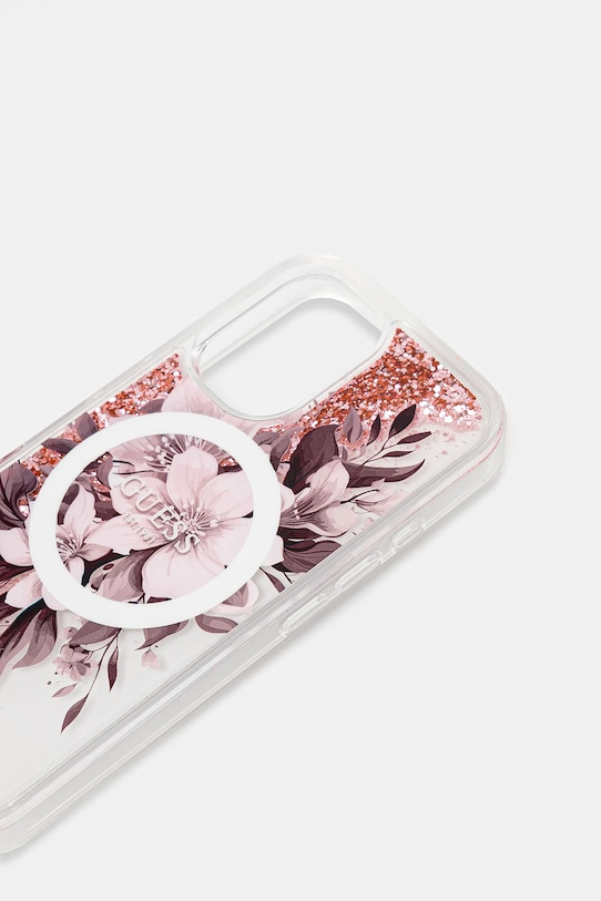 Puzdro na mobil Guess iPhone 16 6.1 GUHMP16SLFMWTP ružová AA00