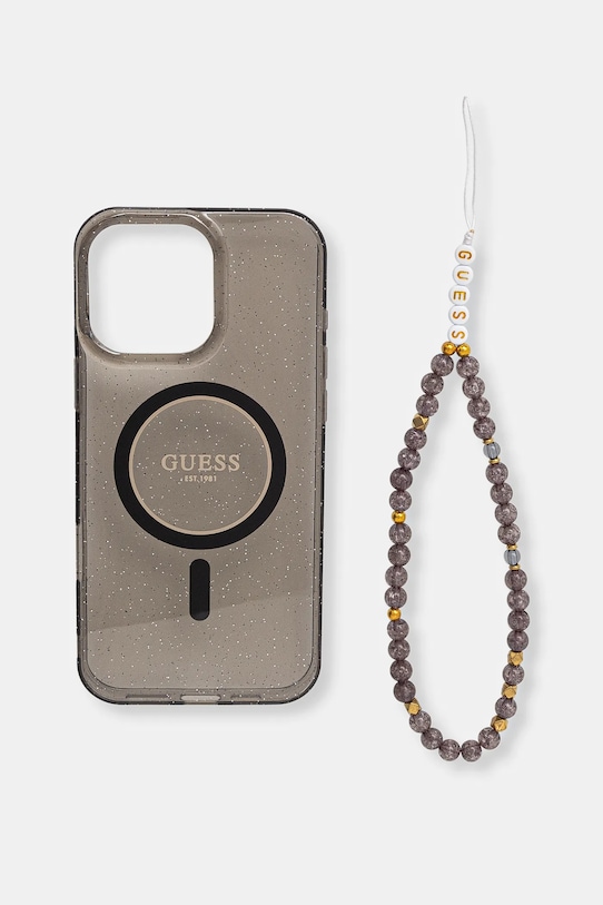 Guess etui na telefon iPhone 16 Pro Max 6.9 na telefon czarny GUHMP16XHGCRELSK