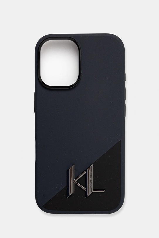 Karl Lagerfeld custodia per telefono iPhone 16 6.1 applique nero KLHMP16SSCMKMPCK