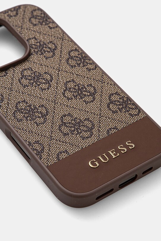 Guess etui na telefon iPhone 16 Pro 6.3 GUHCP16LG4GLBR brązowy AA00