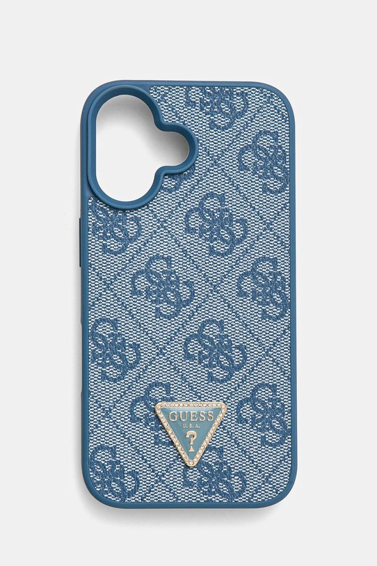 Чехол на телефон Guess iPhone 16 6.1 для телефона голубой GUHCP16SP4TDPB