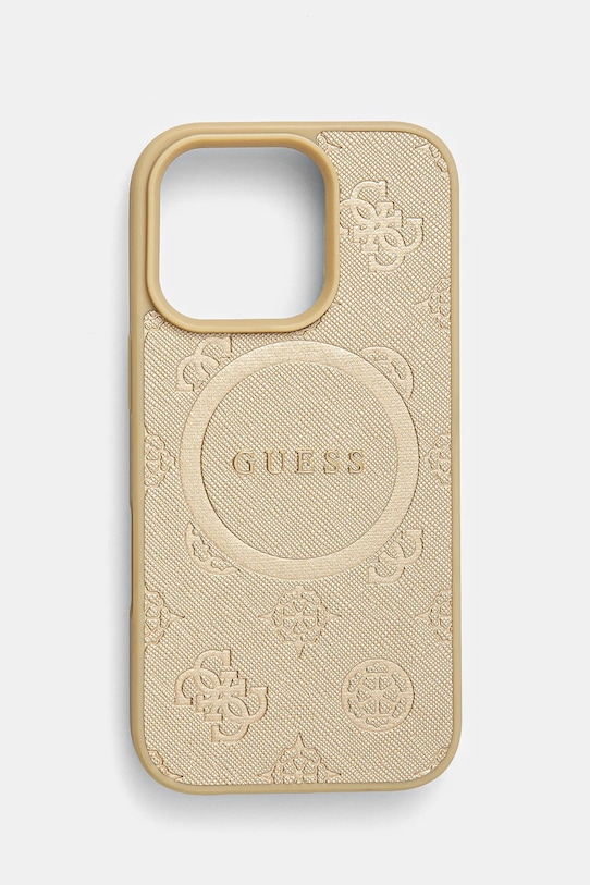 Θήκη κινητού Guess iPhone 16 Pro 6.3 για τηλέφωνο χρυσαφί GUHMP16LPSAPSMED