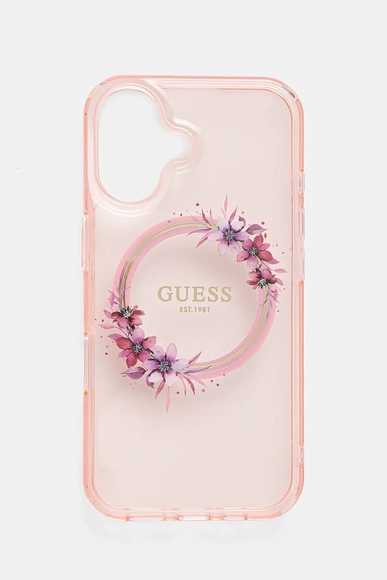 Чехол на телефон Guess iPhone 16 6.1 для телефона розовый GUHMP16SHFWFCP