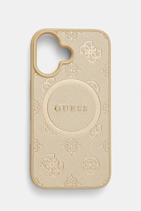 Guess etui na telefon iPhone 16 6.1 na telefon złoty GUHMP16SPSAPSMED