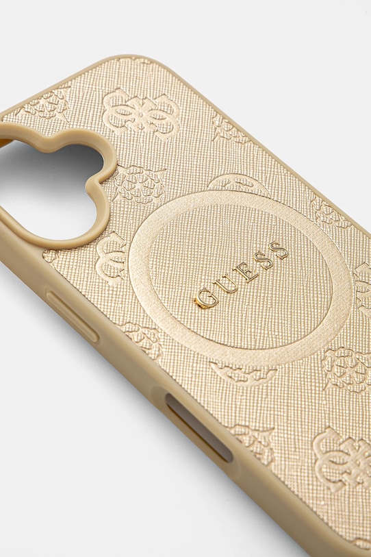Guess etui na telefon iPhone 16 6.1 GUHMP16SPSAPSMED złoty AA00