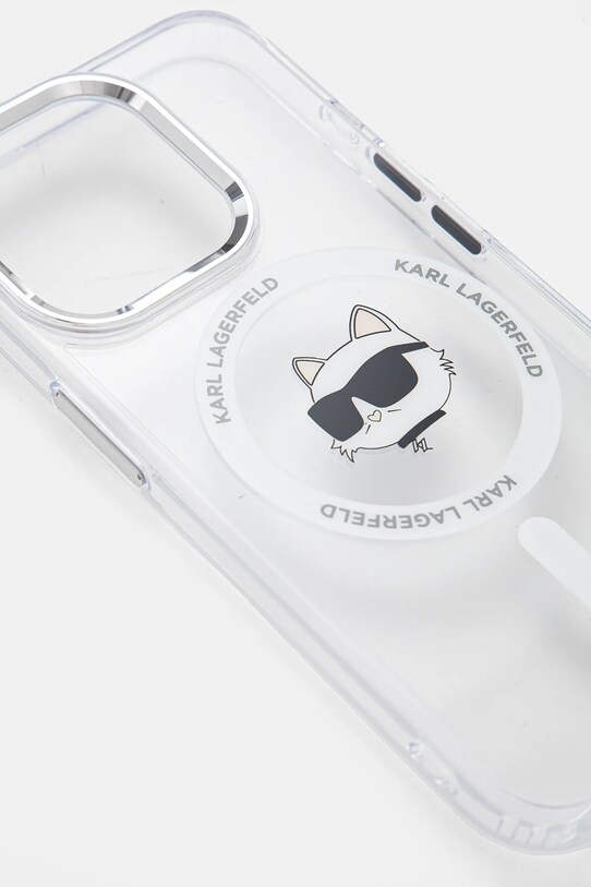 Karl Lagerfeld husa pentru telefon iPhone 15 Pro 6.1 KLHMP15LHLSCHH transparent AA00