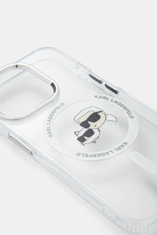 Obal na telefon Karl Lagerfeld iPhone 15 Pro 6.1 KLHMP15LHLSKCH průhledná AA00