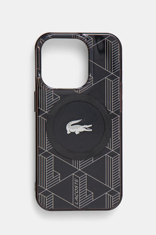Lacoste husa pentru telefon iPhone 15 Pro 6.1 pentru telefon negru LCHMP15LUBSK