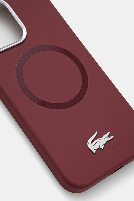 Lacoste husa pentru telefon iPhone 15 Pro Max 6.7 LCHMP15XSMAR burgundia AA00