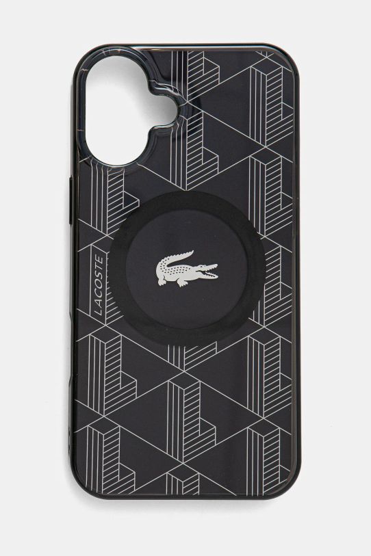 Lacoste husa pentru telefon iPhone 16 Plus 6.7 pentru telefon negru LCHMP16MUBSK