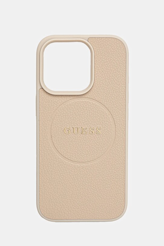 Guess telefon tok iPhone 16 Pro 6.3 telefonhoz bézs GUHMP16LPGHSMME