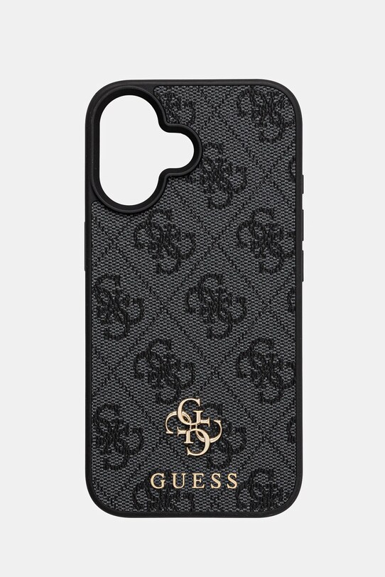 Puzdro na mobil Guess iPhone 16 6.1 nášivka sivá GUHMP16SP4SM4MK