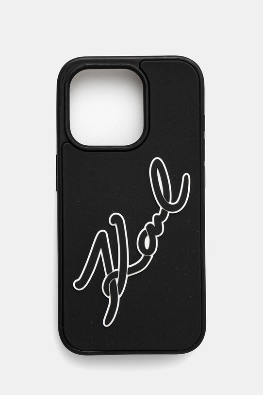 Karl Lagerfeld Husa pentru telefon iPhone 15 Pro 6.1 pentru telefon negru KLHCP15L3DRKSDLK