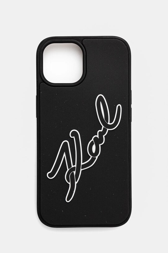 Karl Lagerfeld Husa pentru telefon iPhone 15 6.1 pentru telefon negru KLHCP15S3DRKSDLK