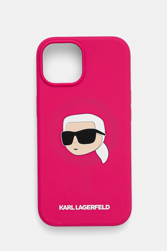 Etui za telefon Karl Lagerfeld iPhone 15 6.1 Za telefon roza KLHMP15SSKHPPLF