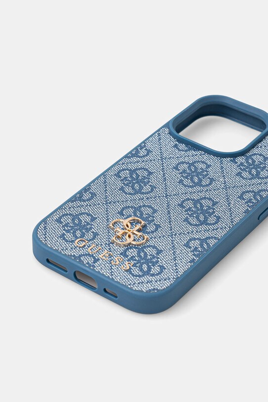 Guess etui na telefon iPhone 16 Pro GUHMP16LP4SM4MB niebieski AA00
