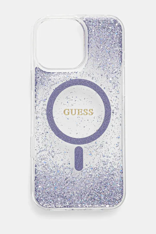 Guess etui iPhone 16 Pro Max na telefon fioletowy GUHMP16XRGRGEU