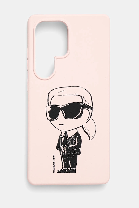 Karl Lagerfeld custodia per telefono Samsung Galaxy S25 Ultra sovrastampa rosa KLHMS25LPNYKGRTP
