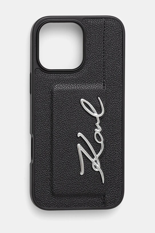 Puzdro na mobil Karl Lagerfeld iPhone 16 Pro Max na mobil čierna KLHCP16XPGPVKSK