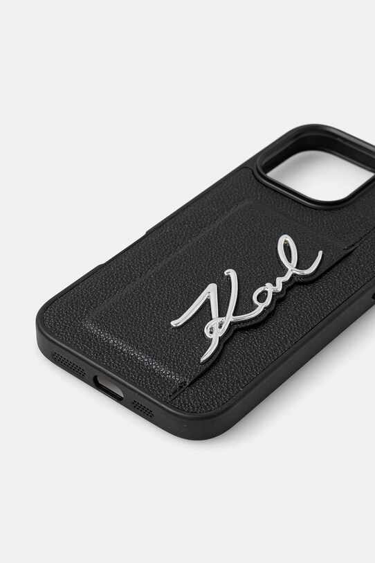 Puzdro na mobil Karl Lagerfeld iPhone 16 Pro Max KLHCP16XPGPVKSK čierna AA00