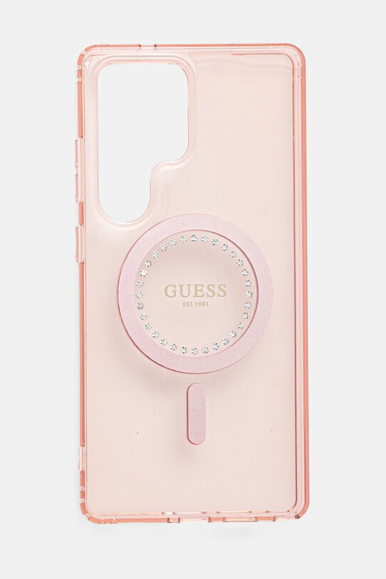 Чохол на телефон Guess Samsung Galaxy S25 Ultra аплікація рожевий GUHMS25LPFTDTEP