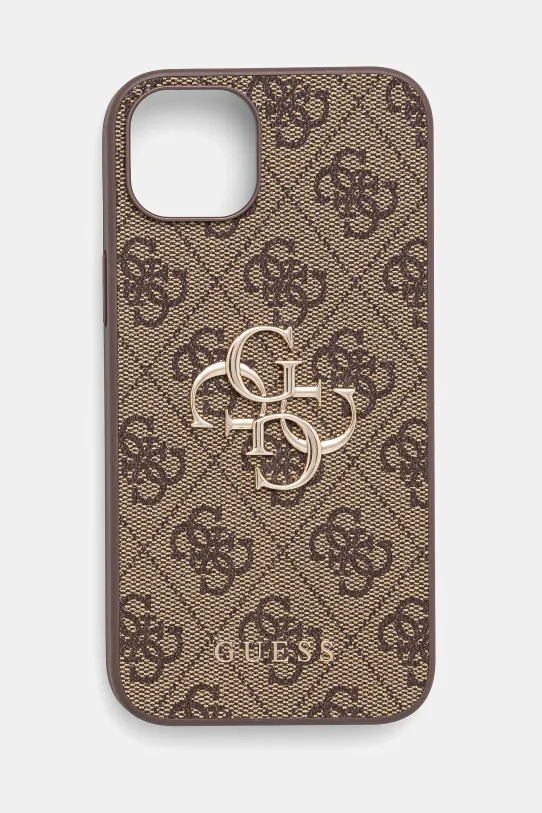 Guess etui na telefon iPhone 15 Plus / 14 Plus 6.7 aplikacja brązowy GUHCP15M4GMGBR