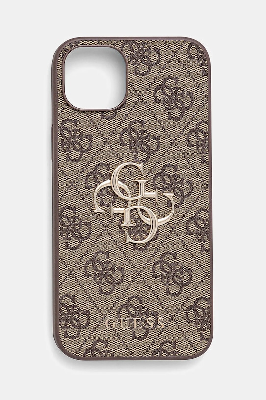 Θήκη κινητού Guess iPhone 15 Plus / 14 Plus 6.7 απλικέ καφέ GUHCP15M4GMGBR