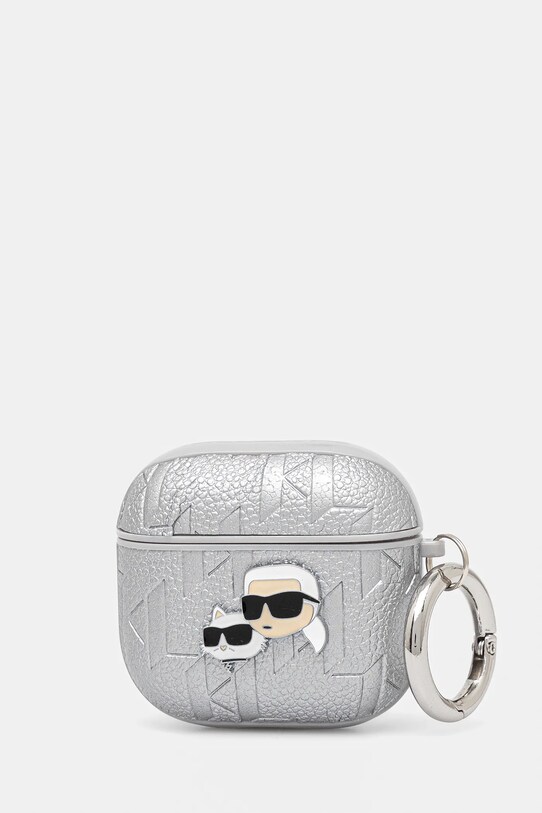 Θήκη για airpod Karl Lagerfeld AirPods 4 ασημί KLA4PGKCPS