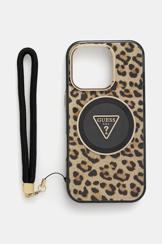 Θήκη κινητού Guess iPhone 16 Pro για τηλέφωνο καφέ GUHMP16LHLORSSW