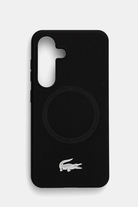 Puzdro na mobil Lacoste Samsung Galaxy S25 na mobil čierna LCHMS25SSMAK