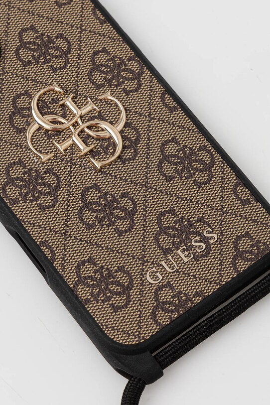 Guess carcasă de telefon iPhone 16 Plus GUHCP16MP4GMGCRW maro AA00