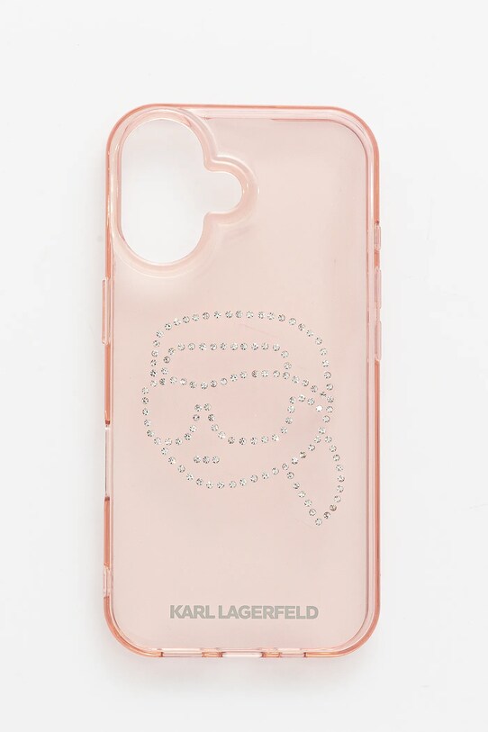 Karl Lagerfeld carcasă de telefon iPhone 16 pentru telefon roz KLHCP16SHKHDCELP