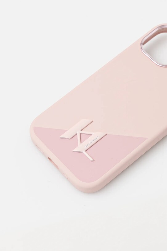 Karl Lagerfeld carcasă de telefon iPhone 15 KLHMP15SSCMKMPCP roz AA00