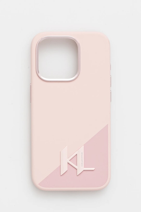 Karl Lagerfeld carcasă de telefon iPhone 15 Pro pentru telefon roz KLHMP15LSCMKMPCP