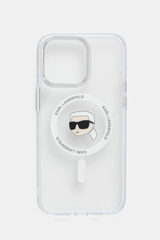 Karl Lagerfeld carcasă de telefon iPhone 15 Pro Max pentru telefon alb KLHMP15XHLSKIH