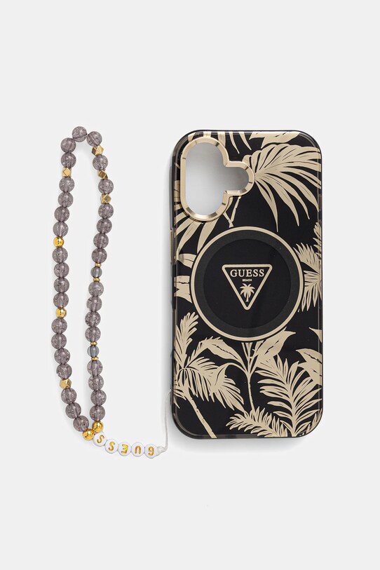 Guess telefon tok iPhone 16 telefonhoz fekete GUHMP16SHPCTPLSK