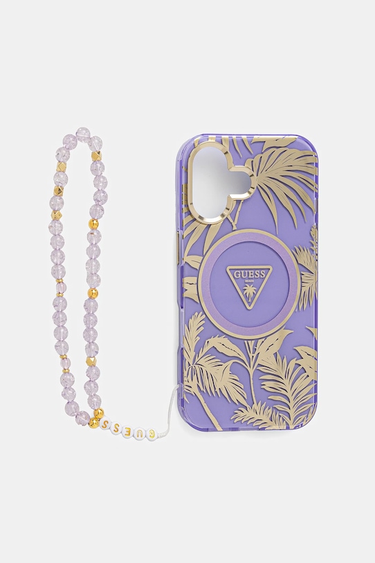 Чехол на телефон Guess iPhone 16 для телефона фиолетовой GUHMP16SHPCTPLSU