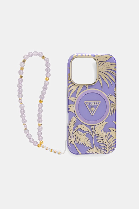 Etui za telefon Guess iPhone 16 Pro print ljubičasta GUHMP16LHPCTPLSU