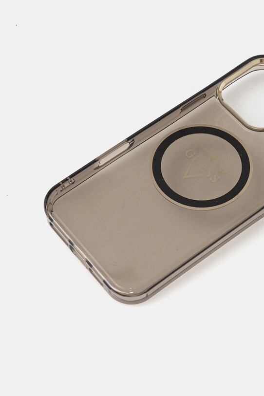 Guess etui na telefon iPhone 16 Pro Max GUHMP16XHFGTMSLSK czarny AA00