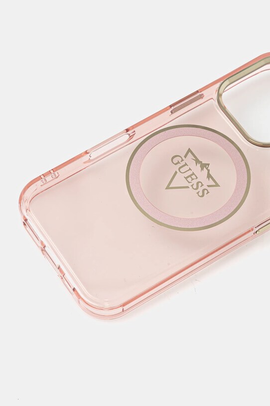 Guess etui na telefon iPhone 16 Pro GUHMP16LHFGTMSLSP różowy AA00