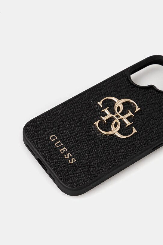 Guess etui na telefon iPhone 16 GUHCP16SPGT4MBK czarny AA00
