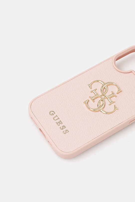Guess carcasă de telefon iPhone 16 GUHCP16SPGT4MBP roz AA00