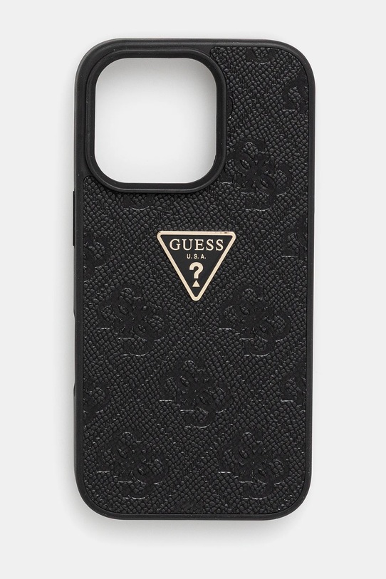 Obal na telefon Guess iPhone 16 Pro nášivka černá GUHCP16LPGP4STRK