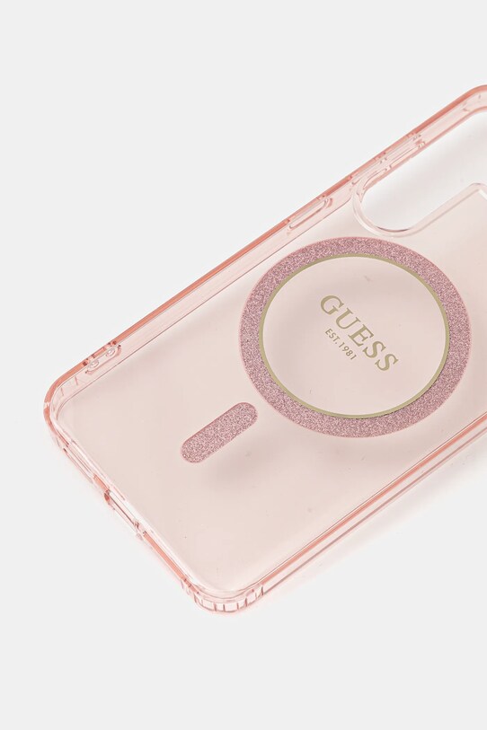 Guess etui na telefon Samsung Galaxy S25 GUHMS25SHFGEREP różowy AA00