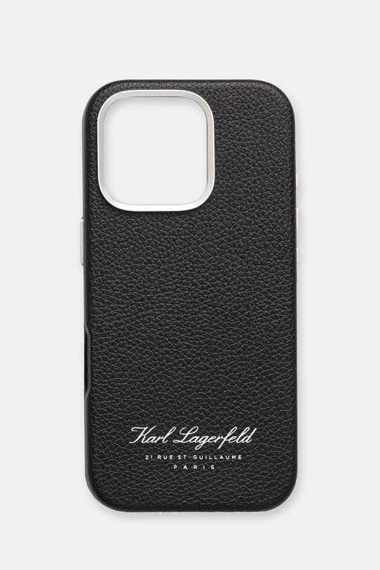 Karl Lagerfeld carcasă de telefon iPhone 16 Pro pentru telefon negru KLHCP16LPGWCMKHK