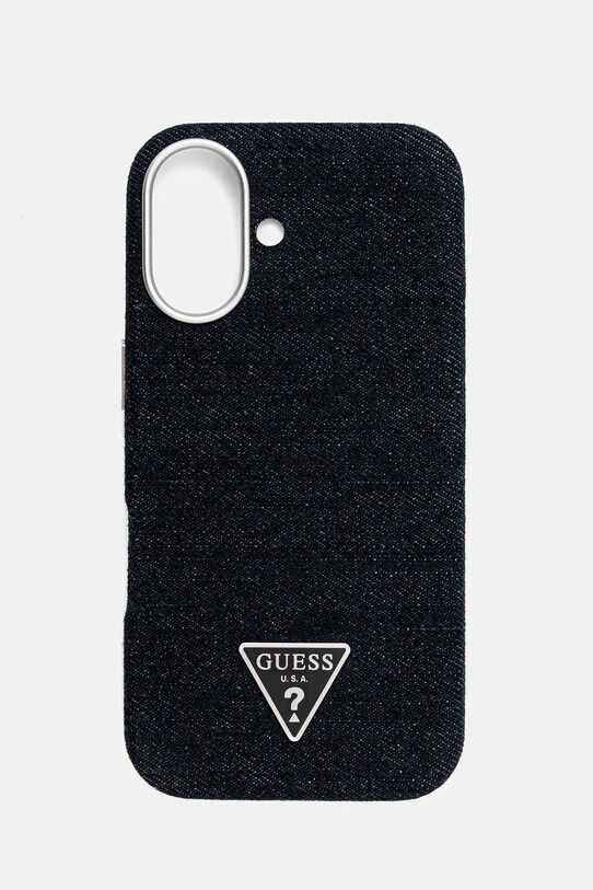 Obal na telefon Guess iPhone 16 na mobil černá GUHMP16SRJFWTLK